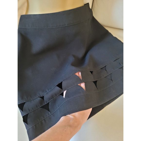 Pencil Skirt | Mini Skirt | Scallop Cut Detail | Size M | Womens - Picture 4 of 8